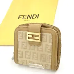 ✨極美品✨　FENDI ミニ財布　ズッカ　ズッキーノ　キャンバス　バイカラー