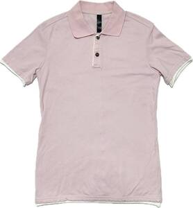 定価2万 wjk STRETCH KANOKO S/S 2P POLO SHIRT Mサイズ ピンク 鹿の子半袖ポロシャツ akm ジュンハシモト　1piu