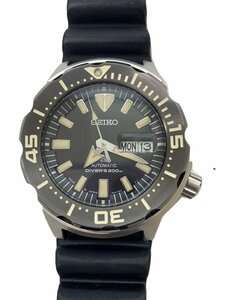 SEIKO◆プロスペックス/モンスター/自動巻腕時計/アナログ/ラバー/BLK/BLK/4R36-07N0//