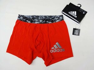 ★L adidas 吸汗速乾ボクサー レッド ロゴプリント