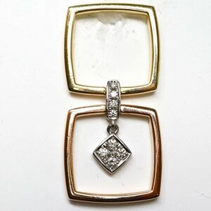 豪華!!TASAKI(田崎真珠)《K18/Pt900 天然ダイヤモンドペンダントトップ》U 11.4g 0.19ct diamond pendant jewelry ジュエリー FA1/FA2