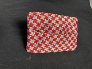 ハンドメイド　たたみへり　ティッシュケース　ポケット付　畳縁　handmade Japanese tatami edging tape　05