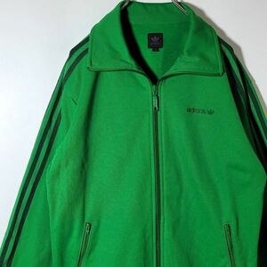 90s adidas アディダス トラックジャケット ジャージ 緑 グリーン Mサイズ トレフォイルロゴ