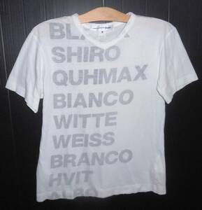 Ξ美品 COMME des GARCONS SHIRT コムデギャルソンシャツ リバースプリント Tシャツ XS