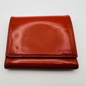 ◇3112◇1円スタート!!PRADA プラダ エナメル 3つ折り レディース 財布