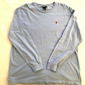 Ralph Lauren ラルフローレン ロングスリーブTシャツ XL ブルー サックスブルー 長袖Tシャツ ロンT ビッグシルエット オーバーサイズ