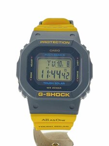 CASIO◆ソーラー腕時計_G-SHOCK/デジタル/ラバー/BLK/YLW