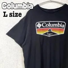 Columbia コロンビア Tシャツ 半袖 黒 ロゴ Lサイズ ブラック 古着