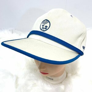 (^w^)b 御殿場農協 肥料は農協へ 80s 90s ヴィンテージ キャップ CAP 帽子 調節 可能 企業系 希少 ワンポイント 白 × 青 C1013ME