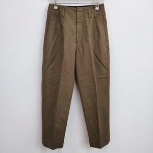 4-0802M♪MARGARET HOWELL 578-4142005 LINEN COTTON TWILL サイズ1 パンツ 24SS ブラウン マーガレットハウエル 243811