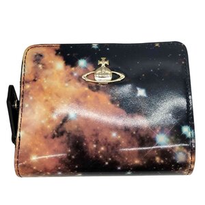 Vivienne Westwood(ヴィヴィアンウエストウッド) 宇宙柄 二つ折り財布 レディース 表記無 中古 古着 0233