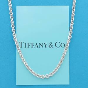 極希少 美品 Tiffany&Co. ティファニー ラージ リンク シルバー ネックレス ミディアム チェーン SV925 46cm メンズ RP92