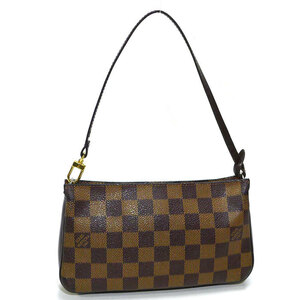 【中古】LOUIS VUITTON ナヴォナ アクセサリーポーチ ハンドバッグ ダミエ エベヌ N51983