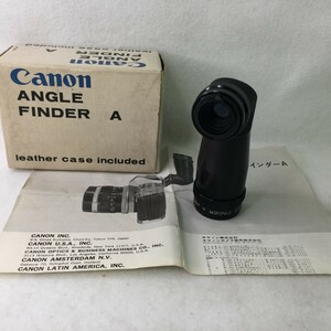 Canon ANGLE FINDER A キヤノン アングルファインダーA アタッチメント式 カメラ用品 元箱・取扱説明書付 現状品 ／ 01-00137