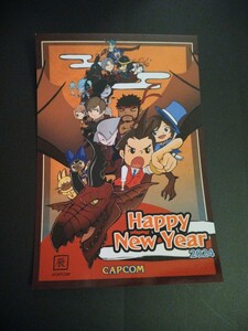 限定 CAPCOM 2024年カプコン年賀状 ポストカード 逆転裁判　バイオハザード　ストリートファイター　ドラゴンズドグマ カプコンストア