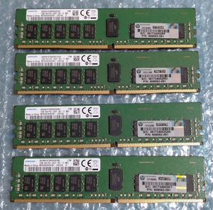 ★送料無料★SAMSUNG 16GB×4枚 計64GB/ DDR4メモリ 1Rx4 PC4-2400T-RC1-12-MC0 / 809082-091 /動作確認済み/ P082