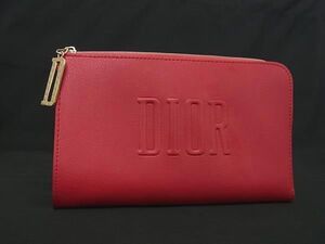 1円 ■極美品■ ChristianDior クリスチャンディオール レザー マルチポーチ マルチケース 小物入れ レディース レッド系 FL3544