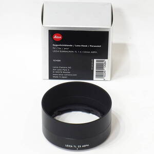 LEICA Lens Hood 12426 for SUMMICRON TL 23mm F2 ASPH. [11081] L Mount APS-C 専用丸型フード ブラック TL/TL2 CL 用レンズ 元箱付未使用