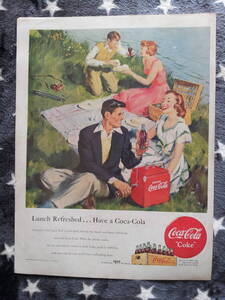 即決【mid-century advertising/LIFE/POST/広告331】Coca-Cola/コカ・コーラ/清涼飲料水/1949年/ミッドセンチュリー/アメリカンカルチャー