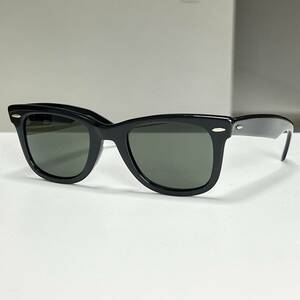 ◆B&L Vintage Ray-Ban USA ボシュロム社製 ヴィンテージ レイバン サングラス ウェイファーラー1 WAYFARER ブラック 芯無し レア エボニィ