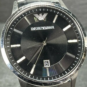 EMPORIO ARMANI エンポリオ アルマーニ CLASSIC クラシック 腕時計 クオーツ AR2457 ブラック アナログ カレンダー チャニョル着用