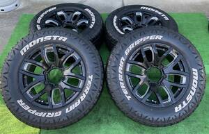  RAYS デイトナ FDX F6 17インチ×8.0 +20 6H 139.7 & 265/65R17 MONSTA 4本セット★120, 150プラド,21系サーフ,ハイラックス 