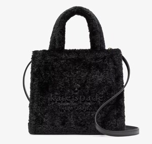 秋冬最新作　日本未発売　Kate Spade Ellie Faux Fur Small Tote　KI861　　ロサンゼルスから最新本物をお届け♪