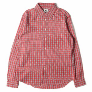 Paul Smith ポールスミス シャツ サイズ:L チェック カジュアル 長袖 シャツ CHECK SHIRTS 262307 610P PS レッド 赤 トップス ブランド