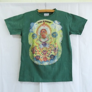 〓 新品 〓 アジアン Tシャツ 〓　ハムサ　ファーティマ　フェス　エスニック　男女兼用　ウォッシュ加工　グリーン　おしゃれ　〓E767