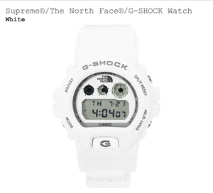 新品/即発送/国内正規 22AW Supreme The North Face G-SHOCK Watch White シュプリーム ノースフェイス Gショック ウォッチ ホワイト 白