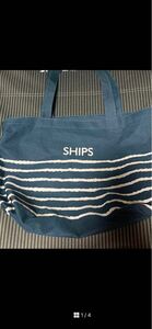 SHIPS★ネイビー★ボーダー柄、中サーフ柄バック