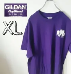 USA古着 Gildan 半袖 tシャツ 歯　パープル　ＸＬ