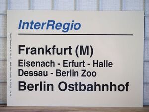 DB ドイツ国鉄 サボ IR インターレギオ Frankfurt Berlin