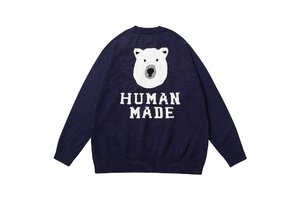 HUMAN MADE ヒューマンメイド RAGLAN SLEEVE KNIT 白熊 セーター ニット 上着 ファッション 長袖 中古 M TN 1