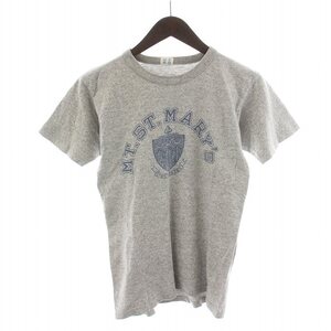 チャンピオン CHAMPION 80s 後期 トリコタグ Tシャツ カットソー 半袖 カレッジプリント S グレー /AN37 メンズ