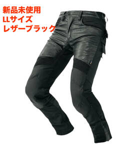 新品 WORKMAN ワークマン LLサイズ ライディングパンツ レザー メッシュ ブラック CORDURA EURO コーデュラユーロ 合皮 BLACK レザーパンツ