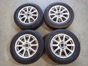 YS12428【送料無料175/65R14】パッソ ヴィッツ フィット キューブなどに 中古スタッドレス ■14×5.5J 100/4H ET45■1円スタート