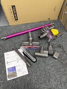 164048◎Dyson ダイソン DC62 コードレスクリーナー サイクロン式 掃除機 グレー ピンク 付属品有