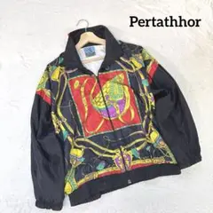 Pertathhor ナイロン トラックジャケット アート画 ヴィンテージ