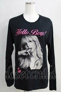 HYSTERIC GLAMOUR / COURTNEY LOVE HELLO BOYS LONG T 黒 H-24-08-30-070-PU-TO-KB-ZH