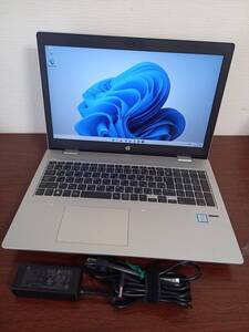 B98 美品 動作品 HP ProBook 650 G4 Core i7 第8世代 (8550U)◆16GB◆M.2 SSD256GB◆15.6インチ Full HD Win11 Office 2021 Laptop