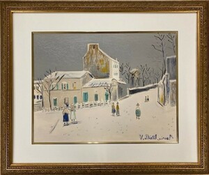 【特価】　≪　　モーリス・ユトリロ　　≫　　オリジナルリトグラフ【石版画】　　NEIGE LAPIN-AZILE　　1956年　　MAURICE UTRILLO