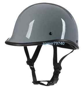 新品！！　 オシャレのレトロ ハーレー ショーティー 風 半帽 ヘルメット　グレー　　M～XXLサイズ 