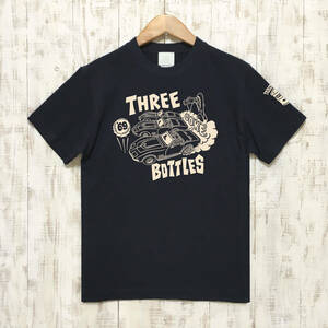 ■3 COKE BOTTLES Tシャツ■Sサイズ（ネイビーxナチュラル）アメ車　アメリカ　シボレー　コルベット CHEVROLET CORVETTE C3