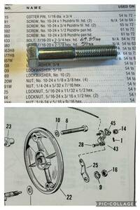 ボルト 7/16-20x2-1/4 UNF 六角 アイアン 片ハブ ドラム アンカーボルト OEM 4680 VT 37-0260 フロントドラム 33.4 ナロー フォーク