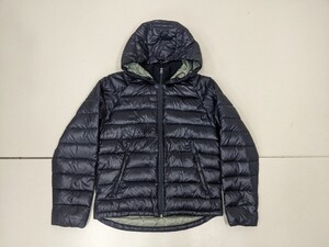 19. GAP ギャップ フーデッド ダウン ナイロン ジャケット パファー 防寒 ブルゾン パーカー ジャンパー メンズM　紺系 y903