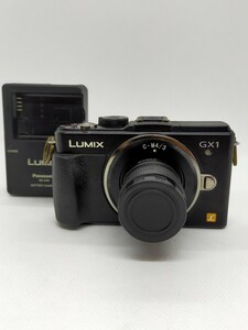 【パナソニック/Panasonic/LUMIX/DMC-GX1/ボディ/ブラック/ミラーレス/一眼レフ/カメラ/カメラレンズ付き/動作品/浦R】