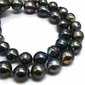 ＊南洋黒蝶真珠 ネックレス＊o 約56.5g 約44.5cm 約8.5-11.0mm珠 necklace ジュエリー jewelry パール pearl DB5/EA5