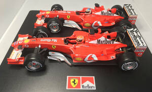 1/18 Hot Wheels FERRARI F2003-GA M.Schumacher&R.Barrichello【Marlbolo Ver.】フェラーリ F2003-GA マルボロ仕様 2台セット