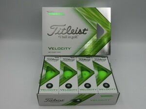 B【1w-01】【60サイズ】Titleist タイトリスト velocity ベロシティ Matte Green マットグリーン ゴルフボール/※パッケージ傷み有